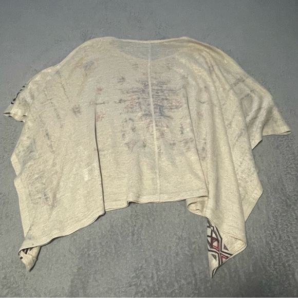 BENISTI Aztec batwing top with feather detail size M/L - Picture 6 of 7